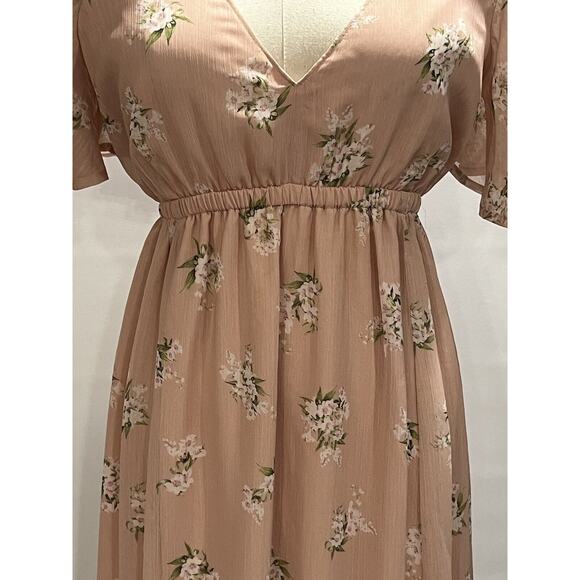 Show Me Your MuMu Floral Blush Meadow Emily Maxi Dress Gown Wedding Sm New USA - Picture 13 of 14